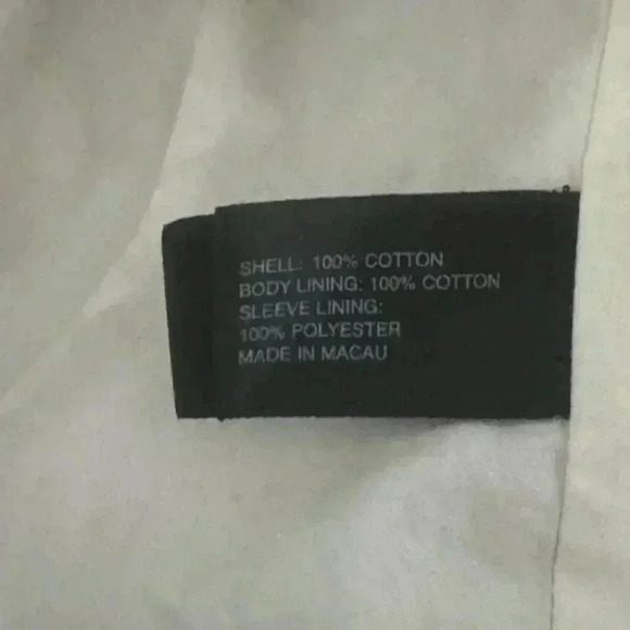 Club Monaco 2 button blazer coat cotton leather elbow patch largr - Picture 6 of 7